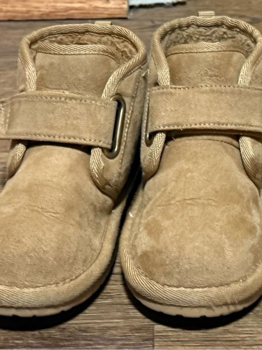 The Children's Place Tan Suede-Look Kids Velcro Boots